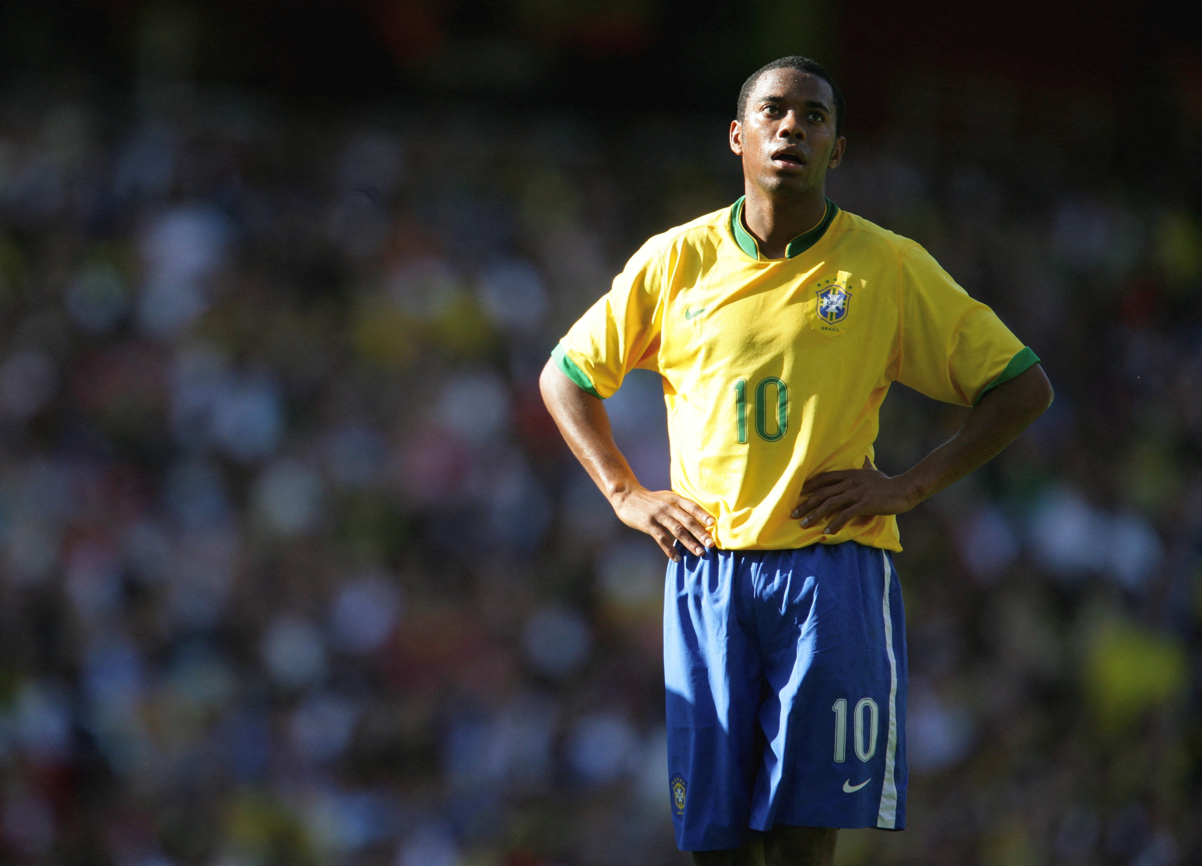 Robinho supo vestir la camiseta 10 de Brasil (Images / Michael Regan)