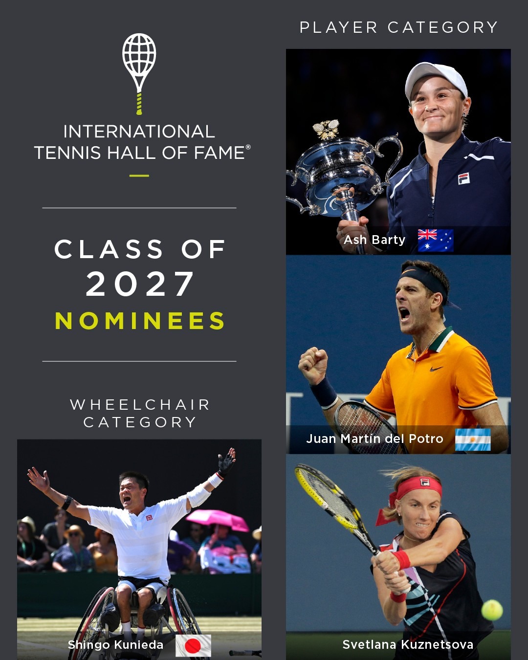 Juan Mart&iacute;n del Potro vuelve a ser candidato a entrar al Sal&oacute;n de la Fama del Tenis: qui&eacute;nes son sus tres competidores