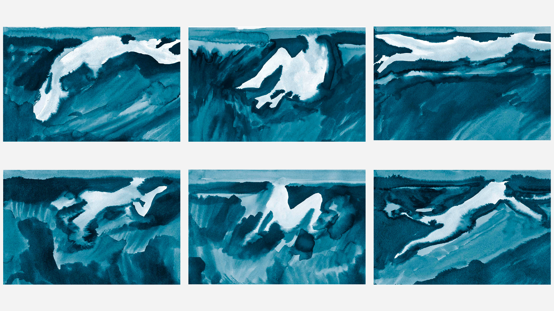 Ilustraciones de Leanne Shapton para su libro "Bocetos de natación".