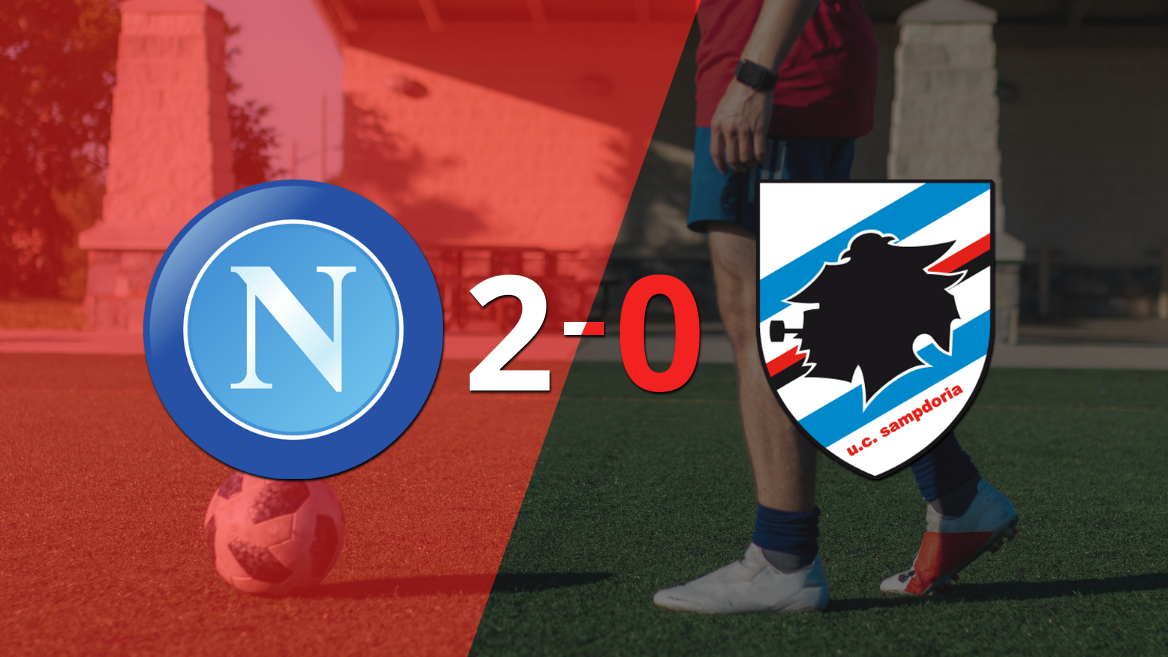 Derrota de Sampdoria por 2-0 en su visita a Napoli