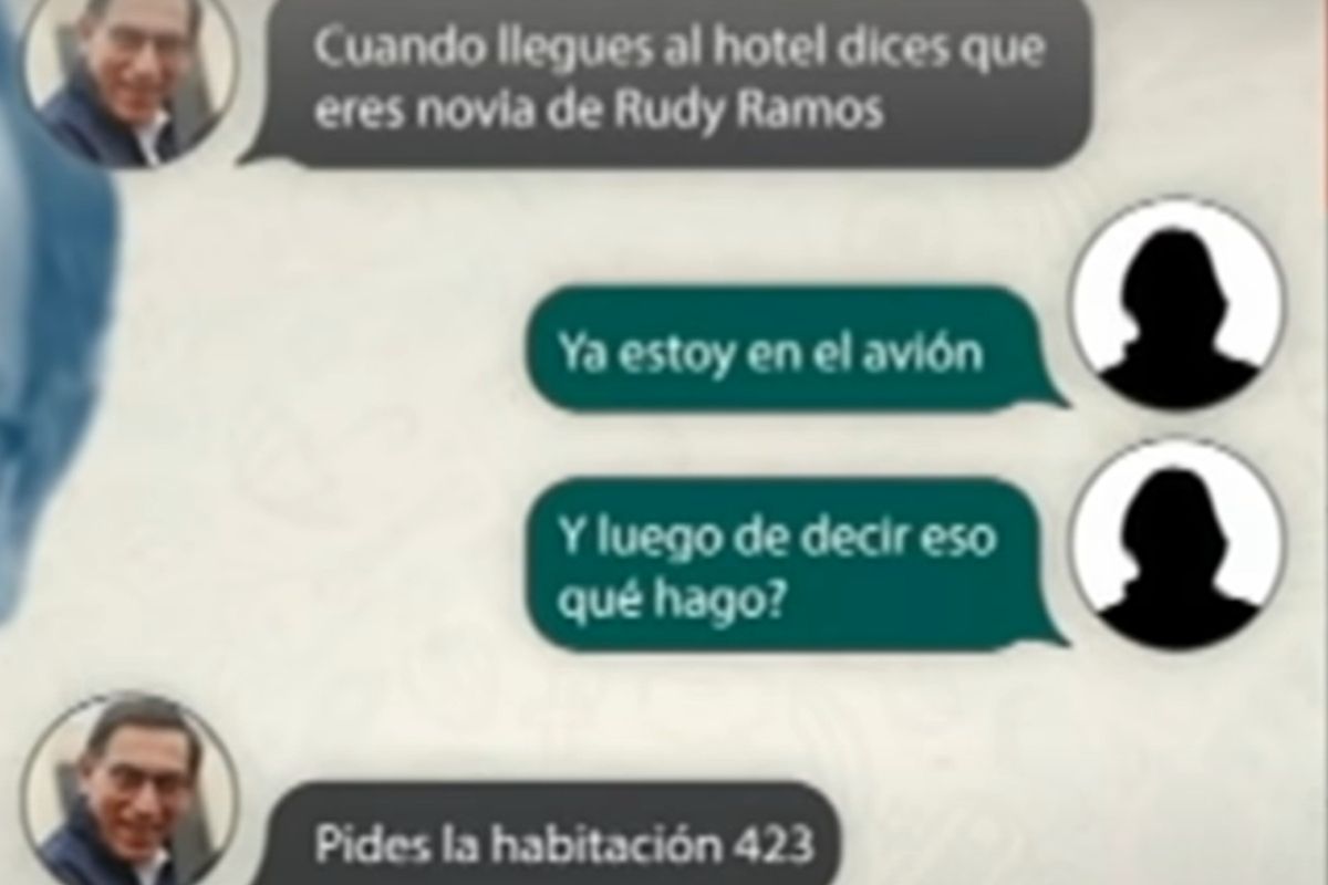 Chats entre Martín Vizcarra y Zully Pinchi. (Foto: Panorama)