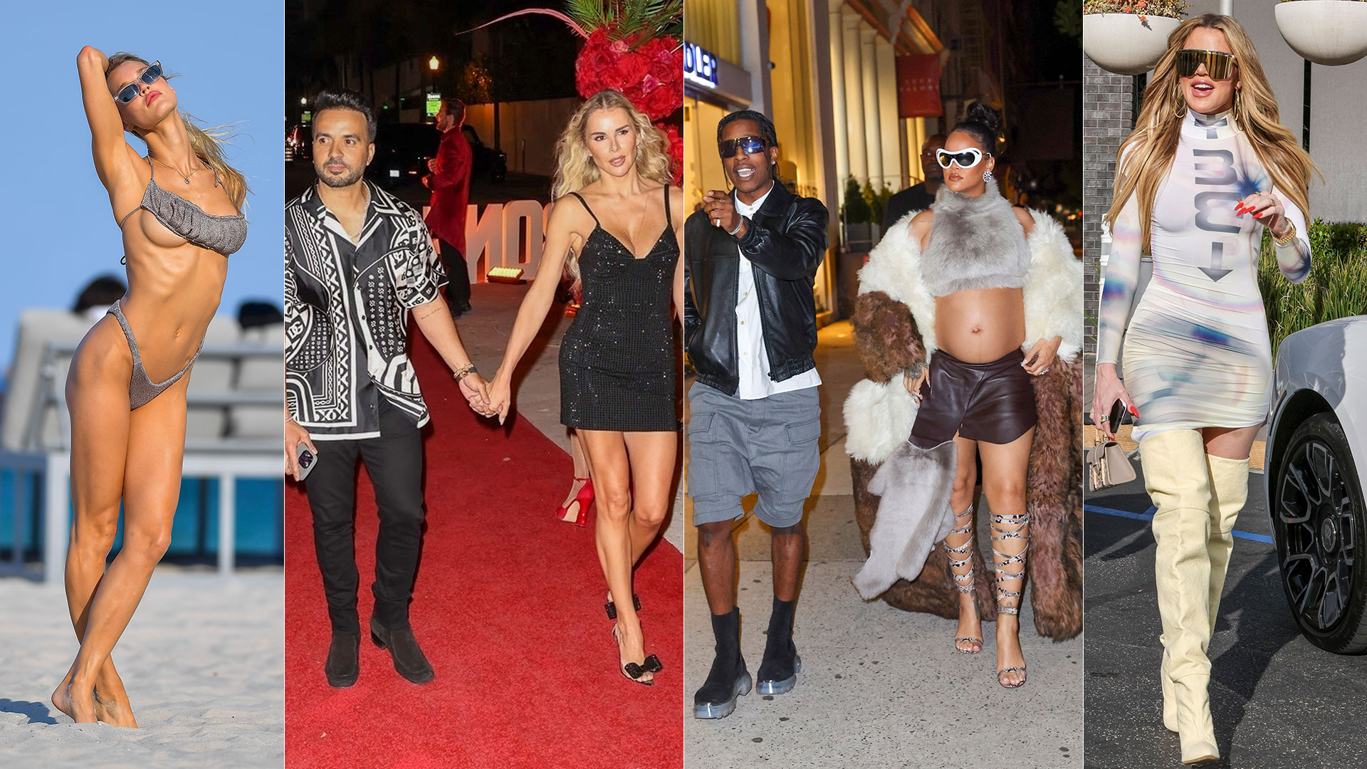 La divertida salida de Rihanna y A$AP Rocky en Nueva York, la romántica noche de Luis Fonsi y Águeda López en Miami: celebrities en un click