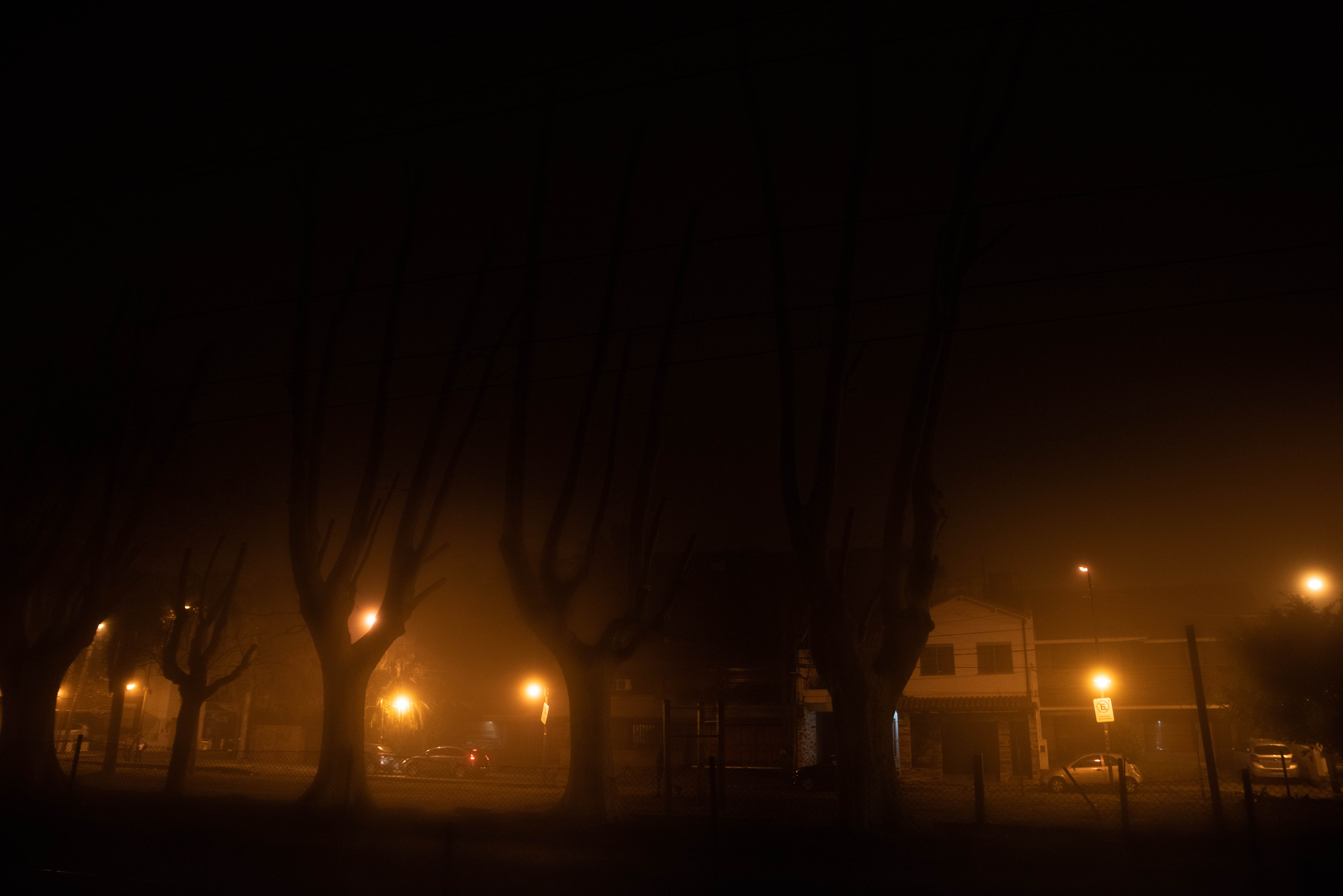 La niebla se fue haciendo más intensa al caer el sol
