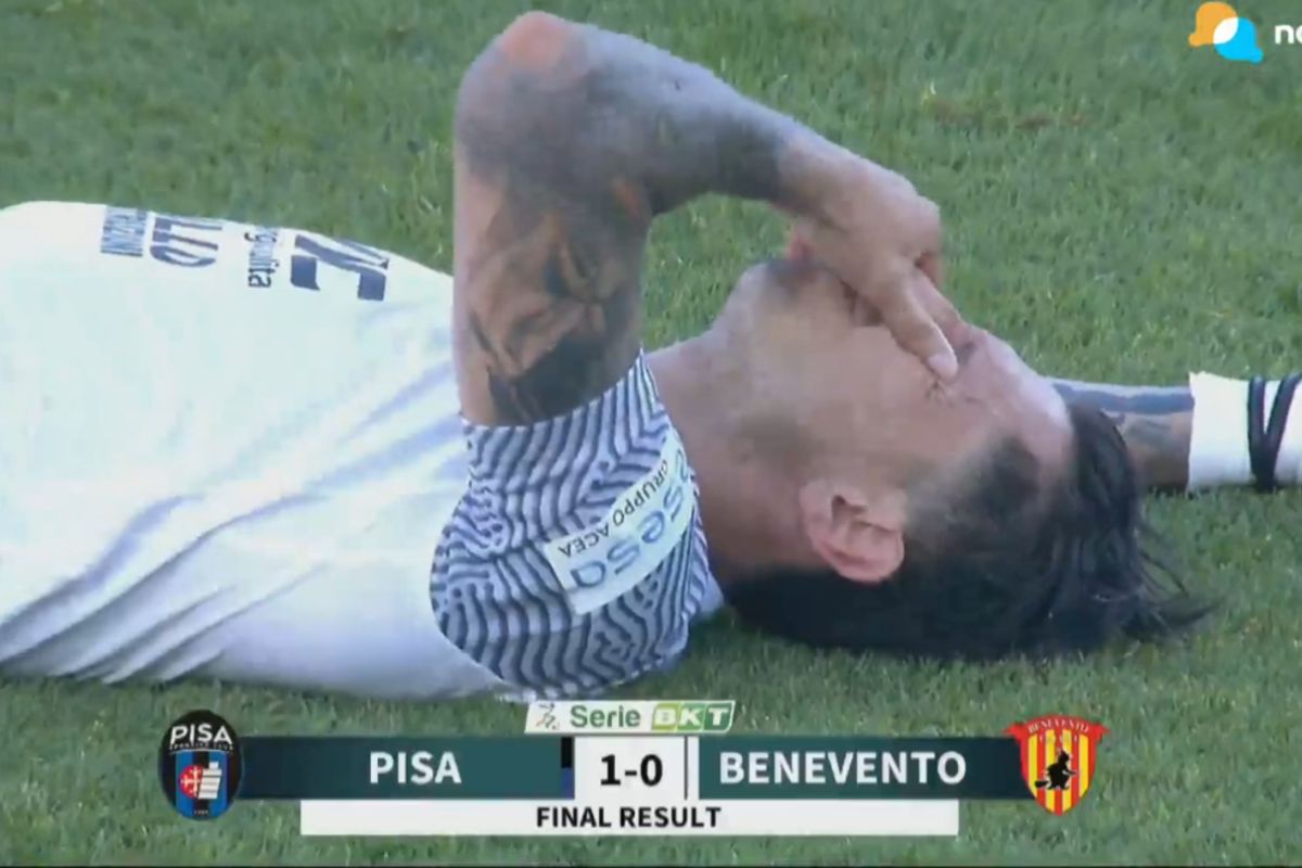 Dolor y tristeza de Gianluca Lapadula tras quedar eliminado de los ‘playoffs’ de ascenso con Benevento