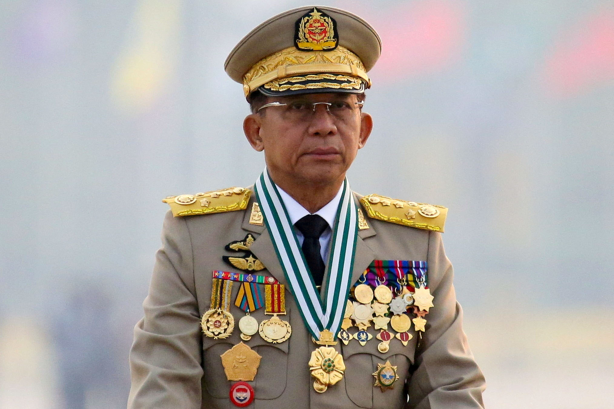 El general Min Aung Hlaing, líder de la junta militar (Reuters)