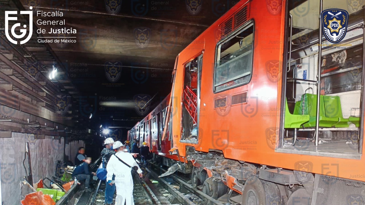 Cable cutting and mismanagement of the convoy caused an accident on Metro Line 3: CDMX Prosecutor's Office.  Photo: FGJCDMX