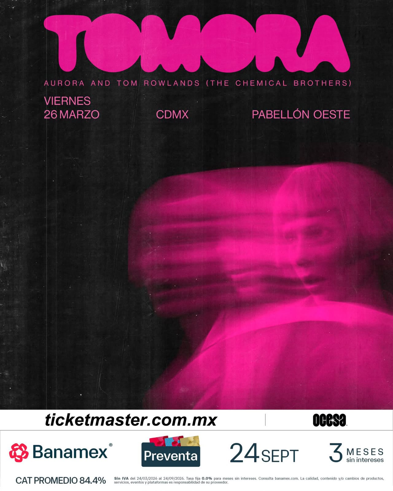 TOMORA nuncia concierto en el Pabellón Oeste de la CDMX