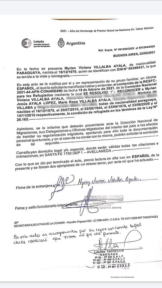La Nación / Argentina otorga refugio a familiares de miembros del EPP