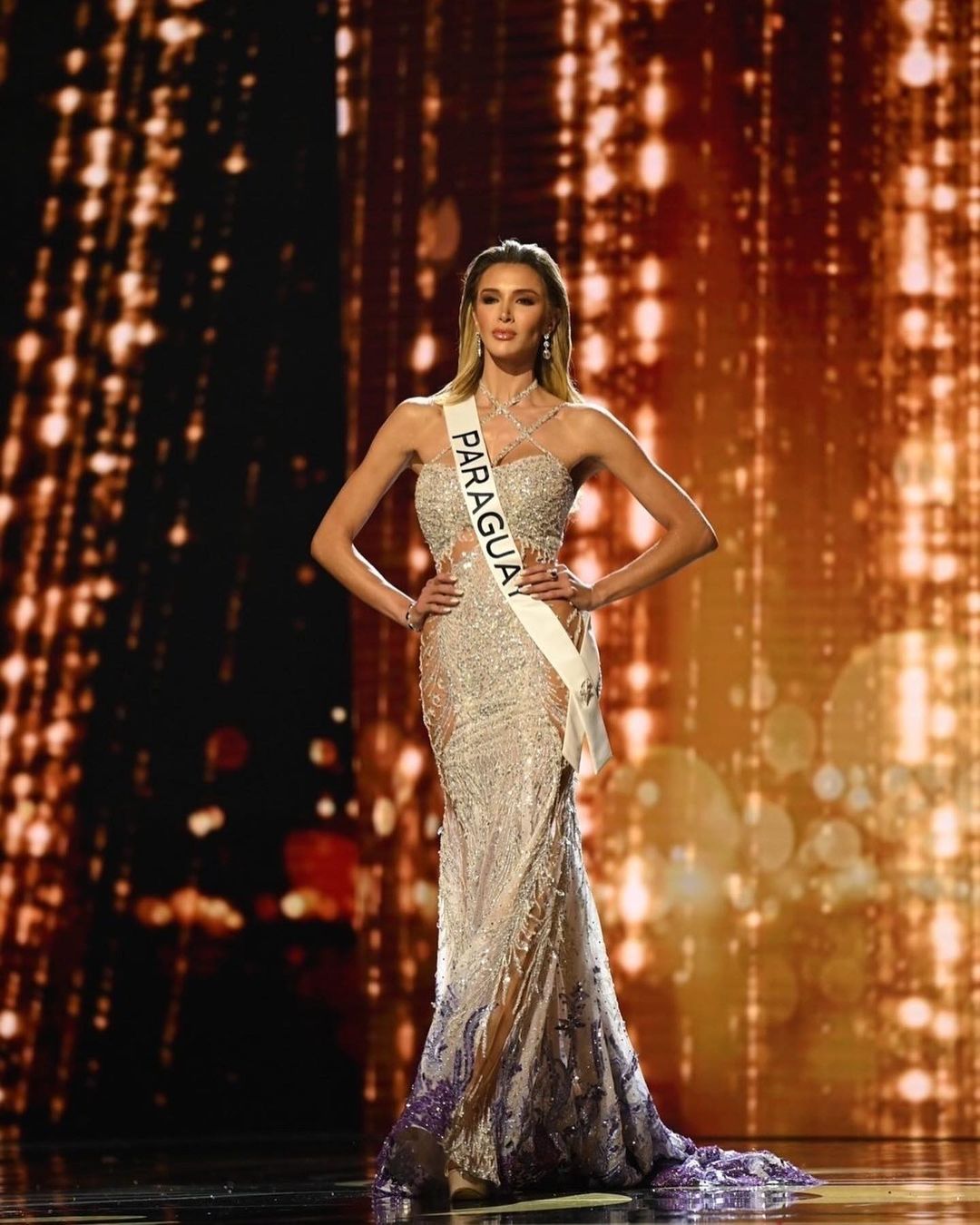 La Nación / Miss Universo: el espectacular vestido inspirado en el guyra  chovy que Leah no pudo usar