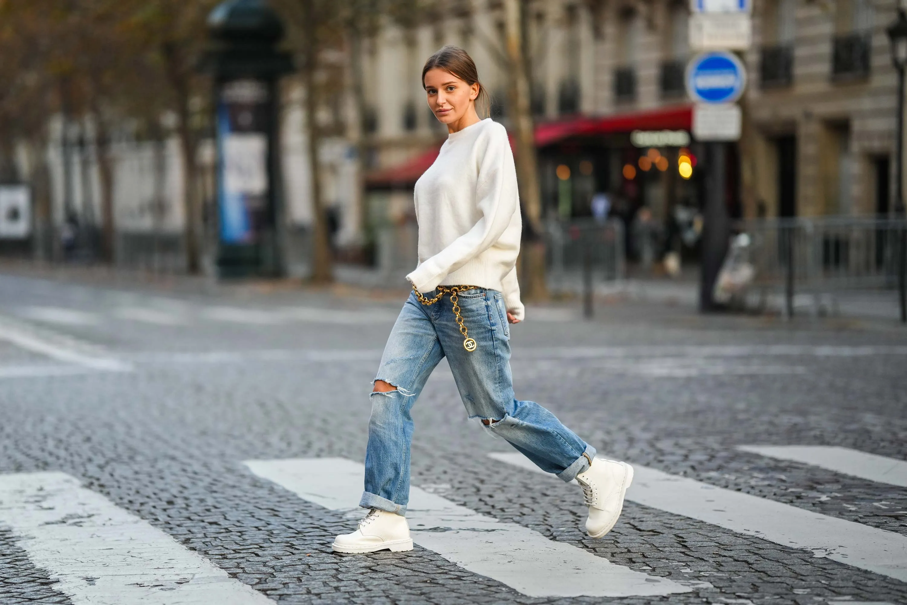 Look jean boyfriend online hiver