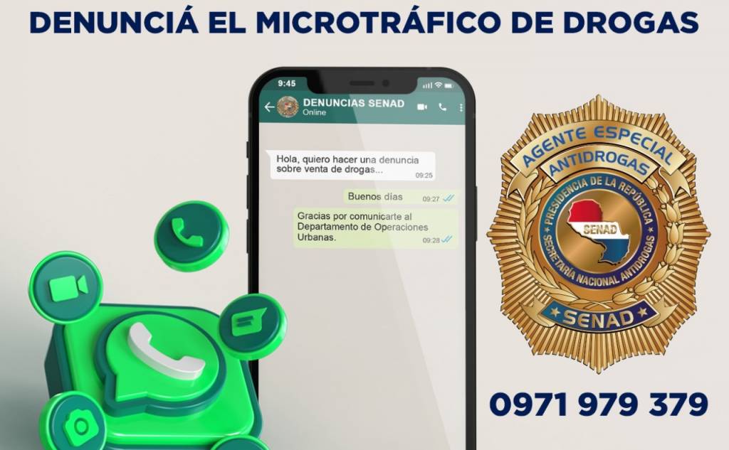 La Naci n WhatsApp de Senad para denunciar a narcos recibi 800