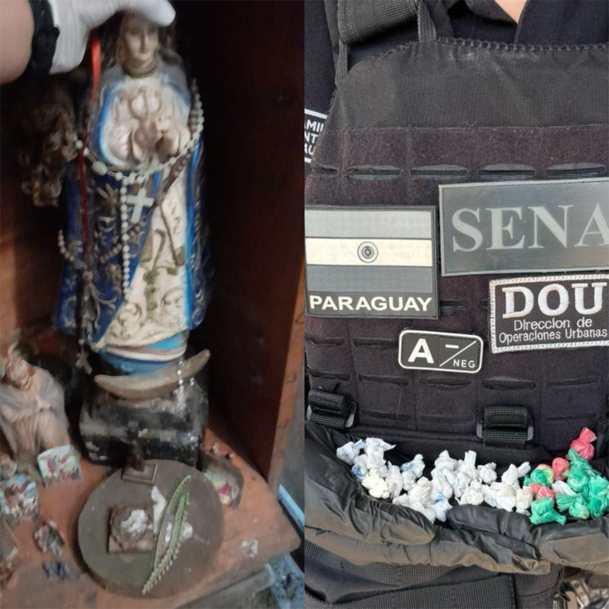 Villa Hayes: encuentran droga oculta en imagen de la Virgen de Caacupé