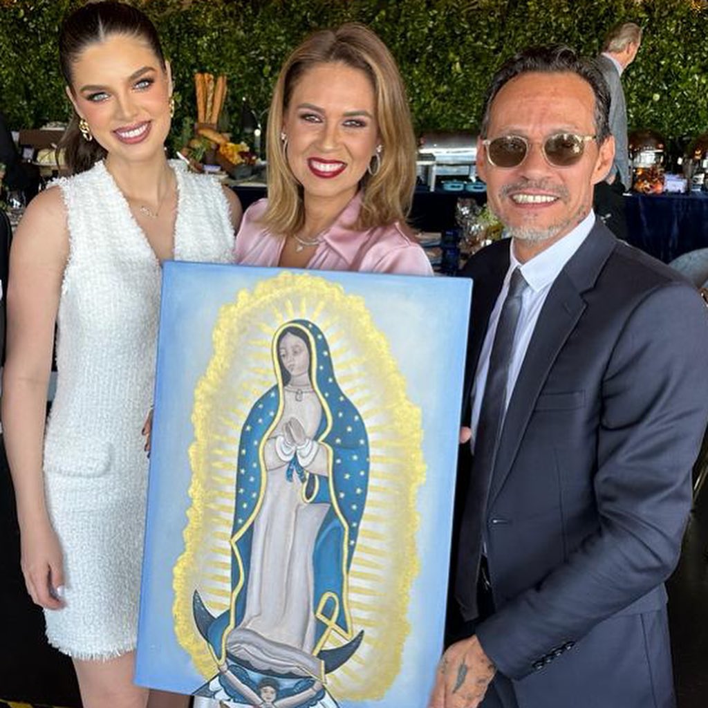 La Nación / Nadia y Marc recibieron imagen de la Virgen de Guadalupe bañada  en oro