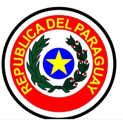 En el reverso, la palma y el olivo y la instripcción República del Paraguay en color amarillo y la orla en color rojo.