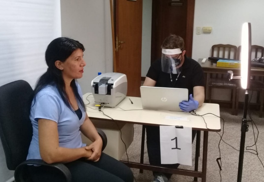 Con todas las medidas sanitarias se realiz la jornada de rematriculacin de abogados. Foto: Gentileza. 