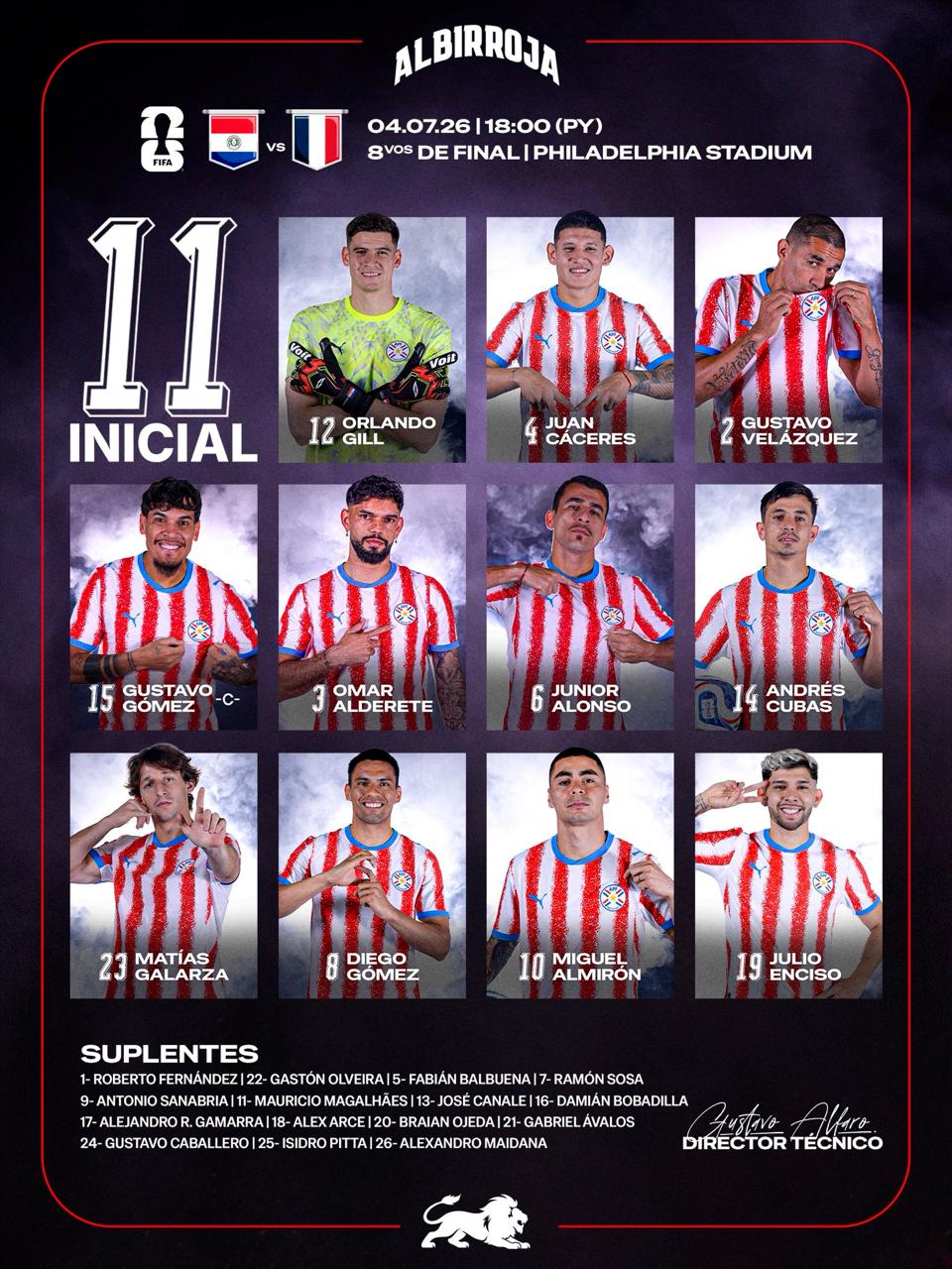 En busca de otra hazaña mundial, Alfaro confirmó el onceno titular. Foto: Albirroja
