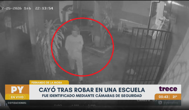 El circuito cerrado permitió identificar al sospechoso. Foto: Captura
