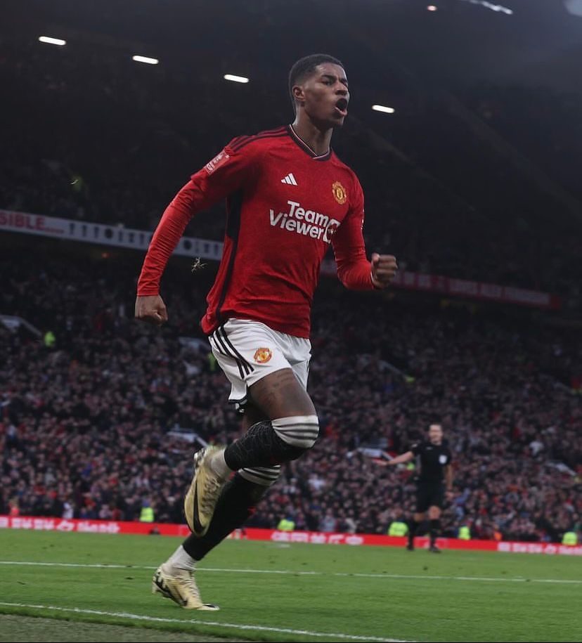 Rashford festejando su golFoto:Manchesterter United