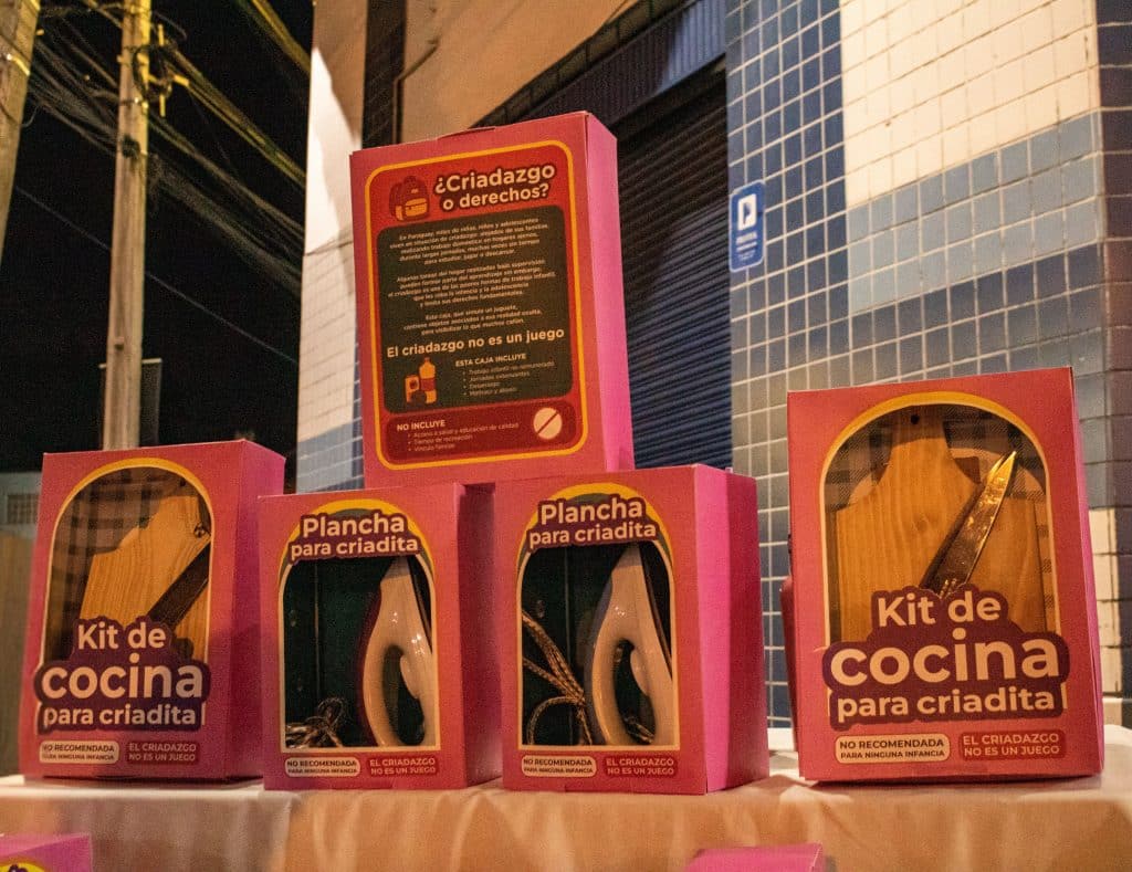 Un fuerte impacto generó la campaña “el criadazgo no es un juego”, en la víspera de Reyes sobre laavenida Eusebio Ayala.