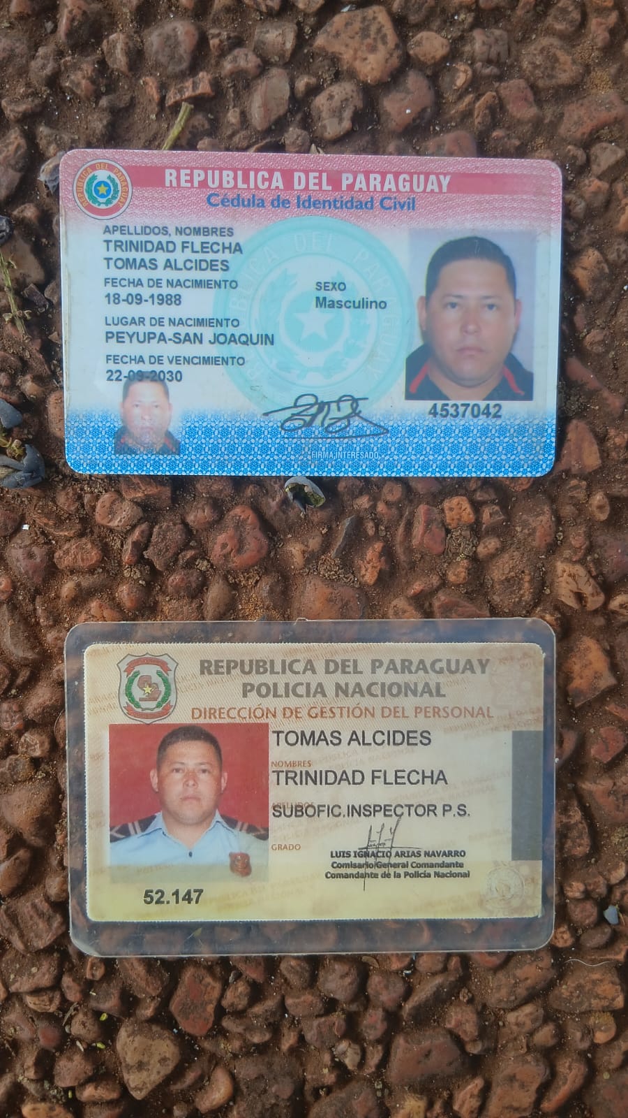 Suboficial Tomás Alcides Flecha.