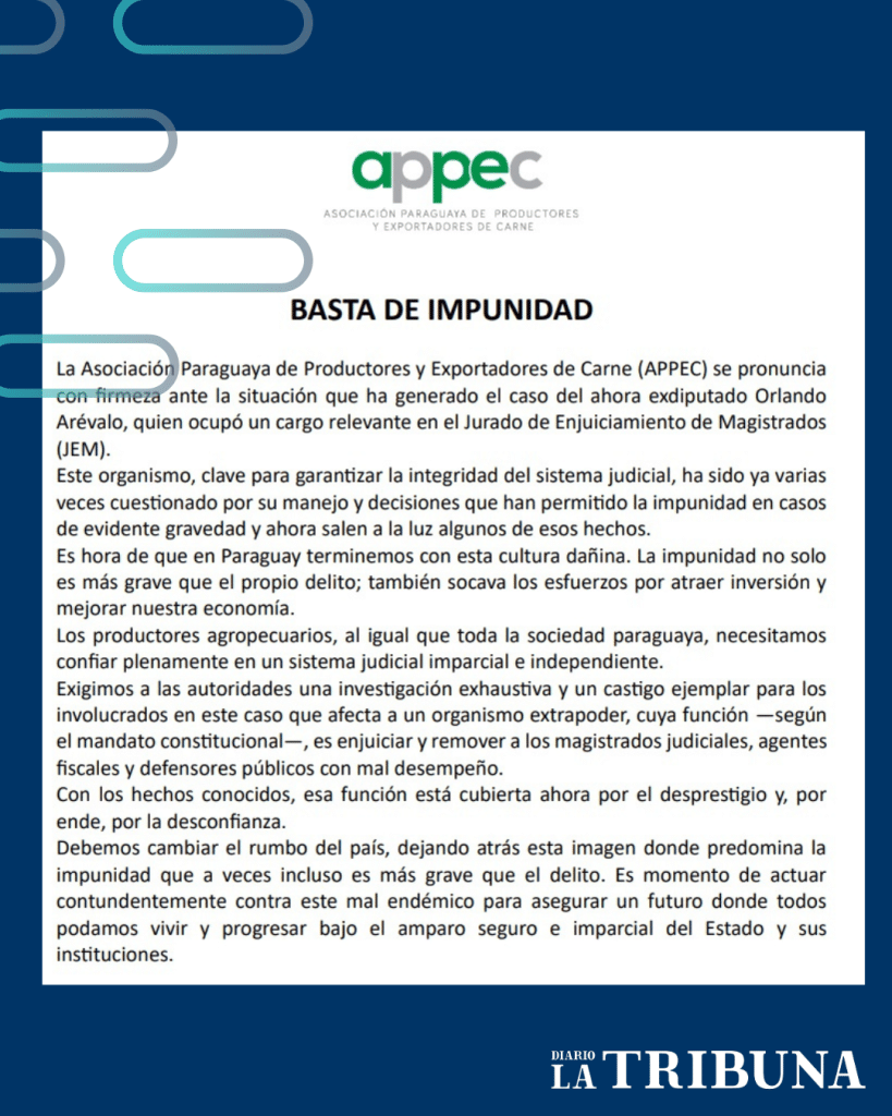 Comunicado de la APPEC.