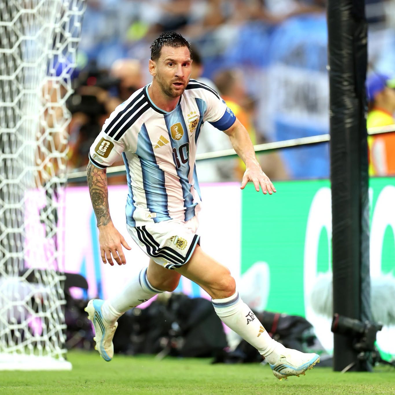 Leo Messi lidera la carrera por la Bota de Oro del Mundial. Foto: AFA