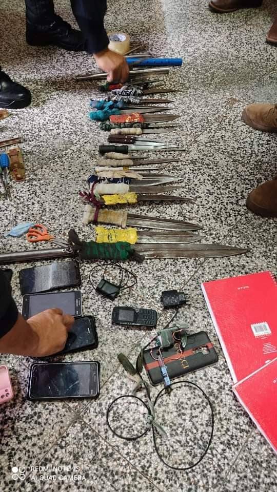 Se puede apreciar la cantidad de objetos encontrados en el pabellón del PCC. Gentileza