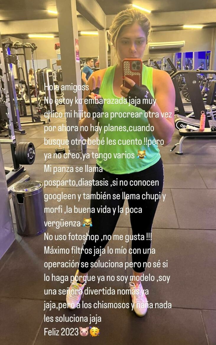 Gaby Mena y su singular posteo. (Foto: @gabymena85)