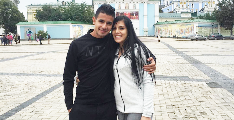 ESPOSA. Derlis, con su esposa Karimi