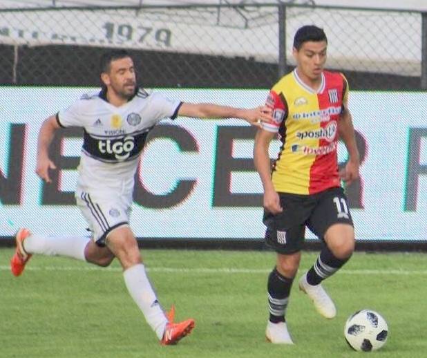 Jugando por Santaní, en el 2018, donde tuvo mucha continuidad y jugó montón de partidos.