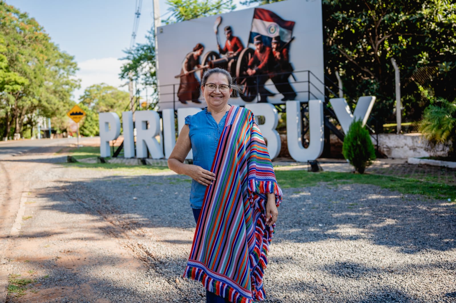 Poncho Para’i de 60 Listas: un tejido que simboliza la historia del Paraguay. Foto: gentileza
