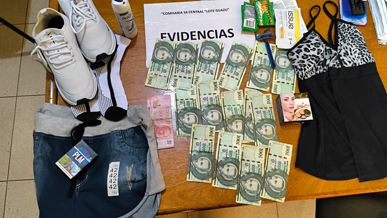 La Policía recuperó parte del dinero robado. Foto: Policía