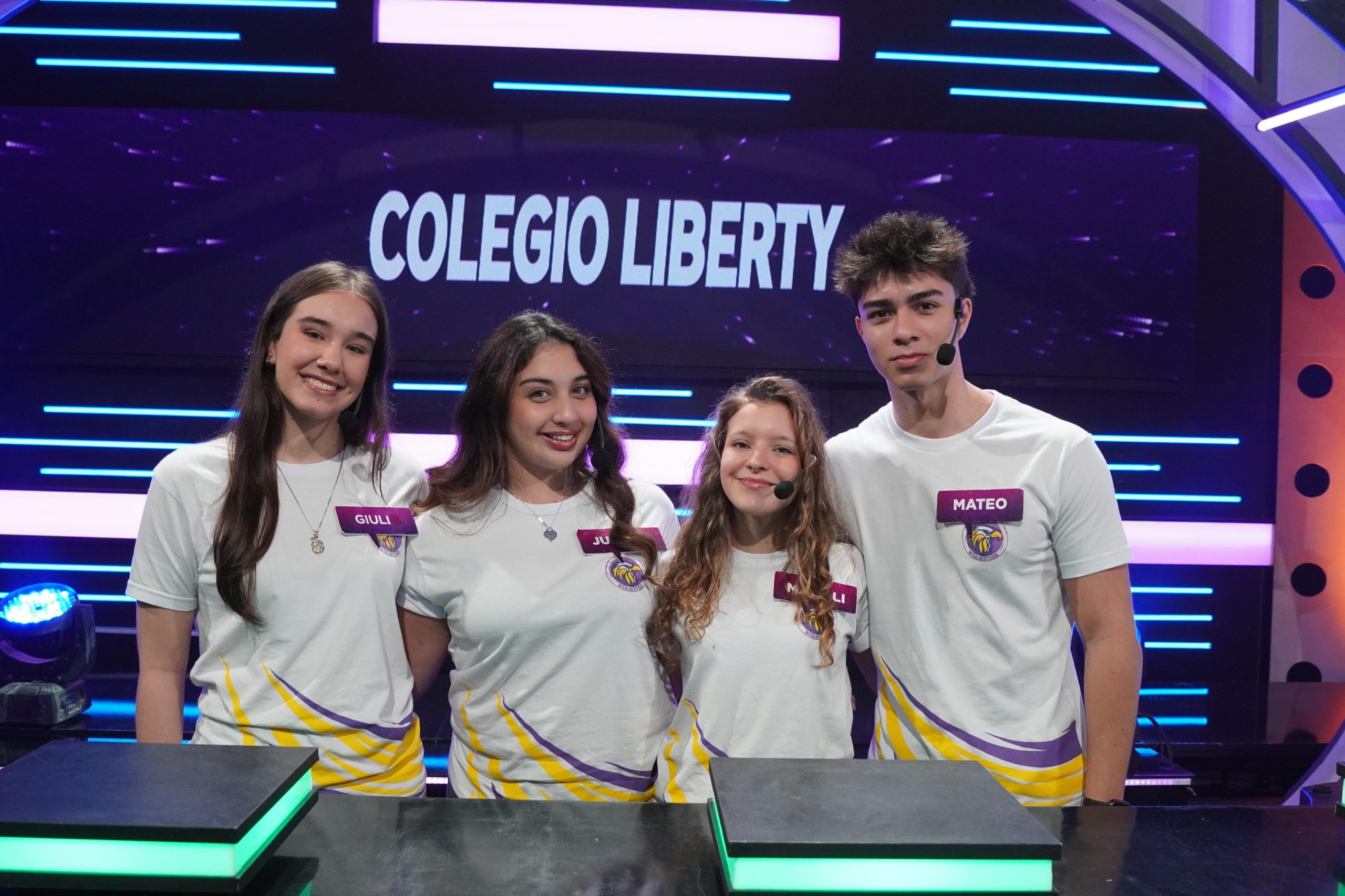 “Colegio Liberty”, conformado por Mateo, Magalí, Julieta y Giuliana. Foto: Trece