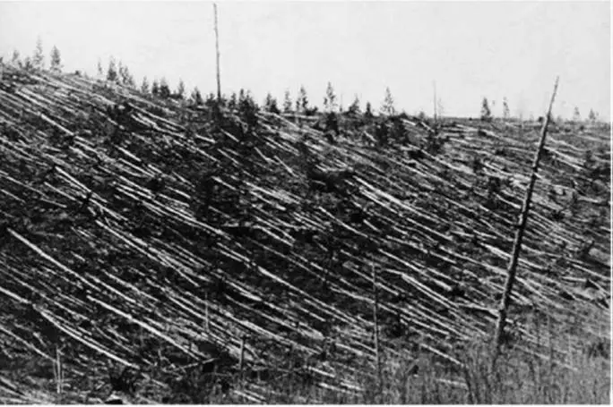 Imágenes del impacto del asteroide en 1908. Foto: NASA