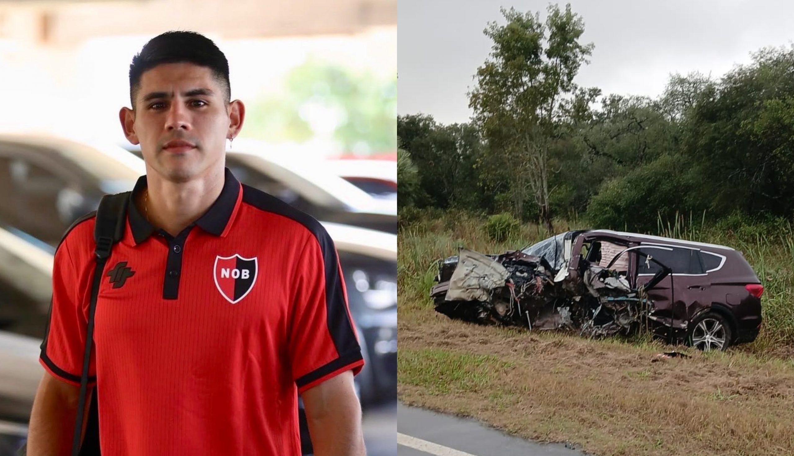 Saúl Salcedo sufre un accidente en su retorno a Paraguay. Foto: Redes