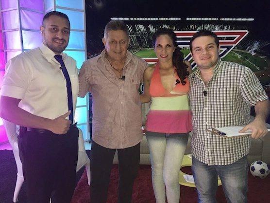 SIN FALTA. El expelotero dio una simpática entrevista al programa “Sin Falta”, de Paraguay TV.