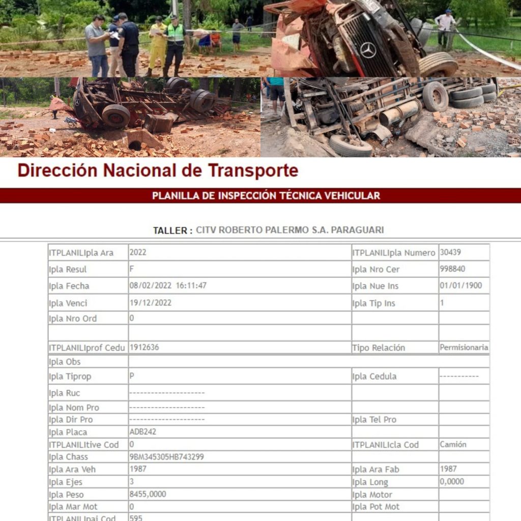 En las ITV, hay paràmetros sobre el tema frenos que no parecen muy eficaces, a juzgar por los accidentes tenidos últimamente. Y por otro lado, los controles de DINATRAN parecen hacer "agua" por todos lados, si existen.