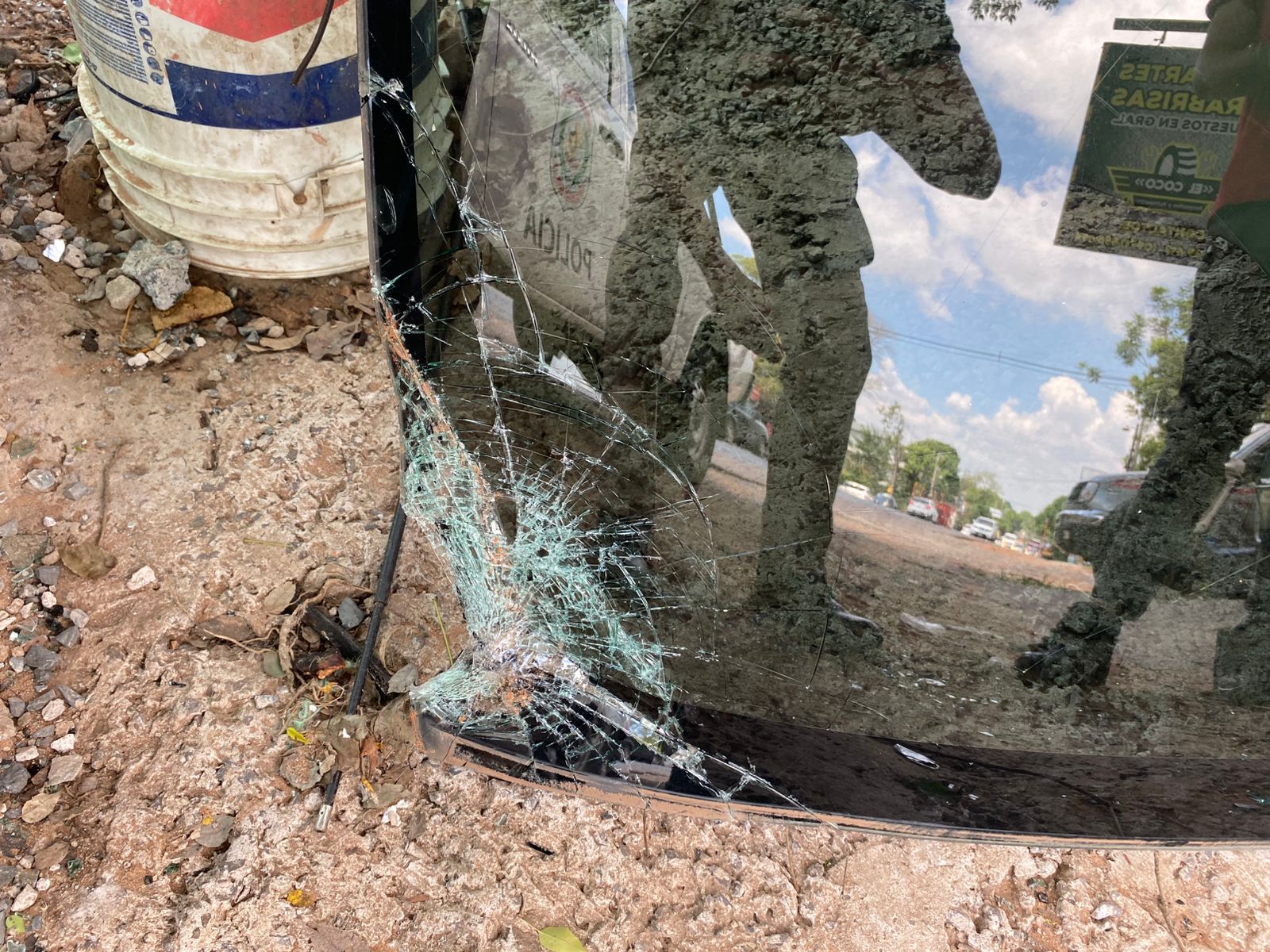El parabrisas fue cambiado un día después del accidente. Foto: Gentileza