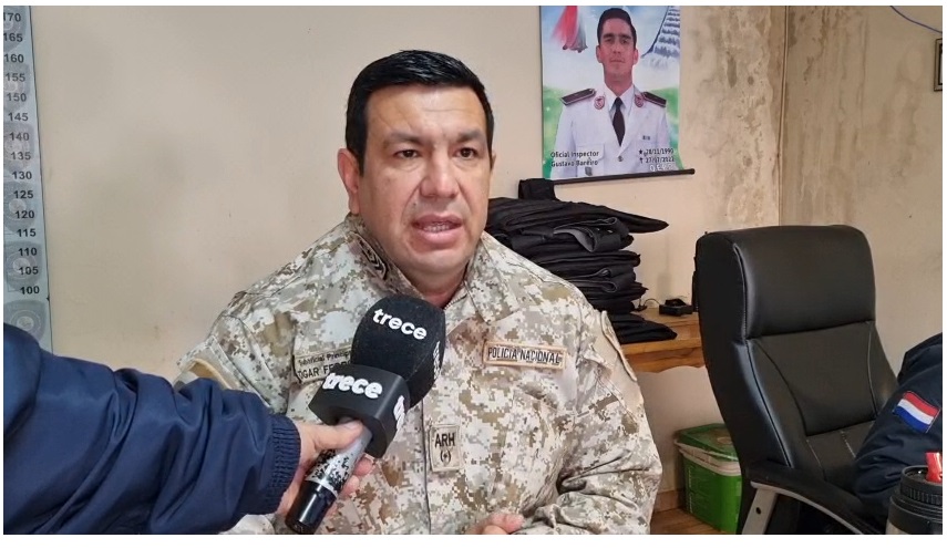 El comisario Edgar Ferreira manifestó que la informaron al Ministerio Público para el trámite de rigor-Foto Captura video Corresponsal Carlos Sánchez