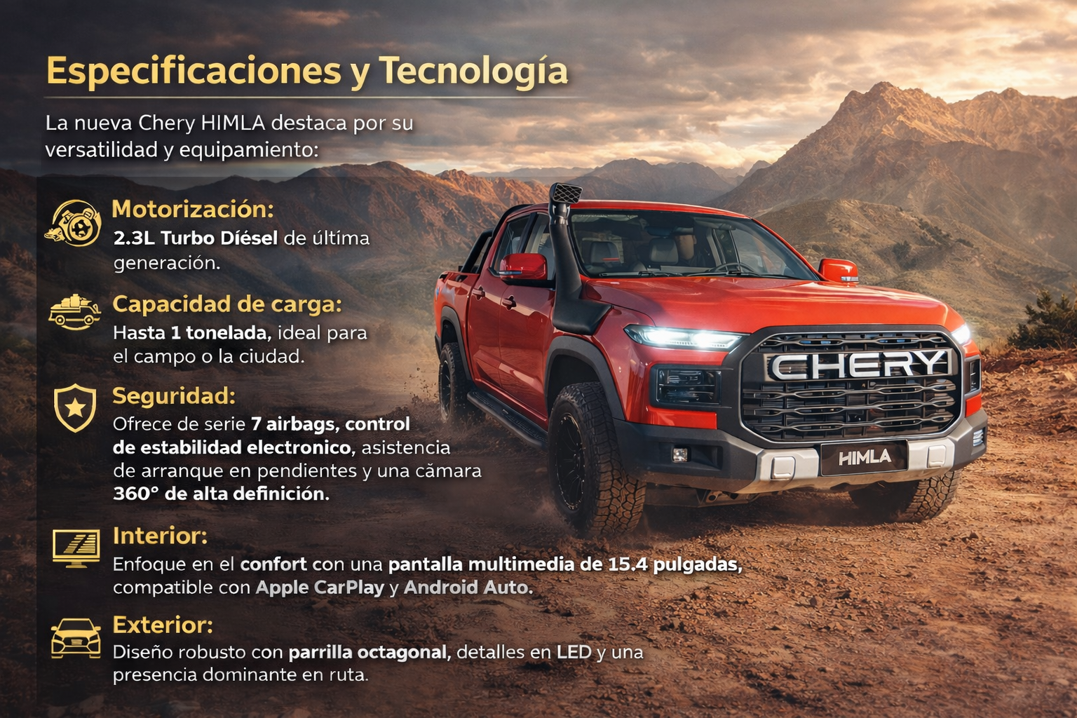 Especificaciones y tecnología.
