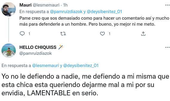 Pam Ruiz Díaz salió a responder. Trató de envidiosa a Daysi Benítez.