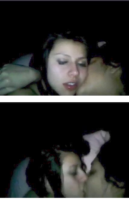 Algunas escenas del video que recorre los grupos de WhatsApp y muestra a la modelo con la farandulera.