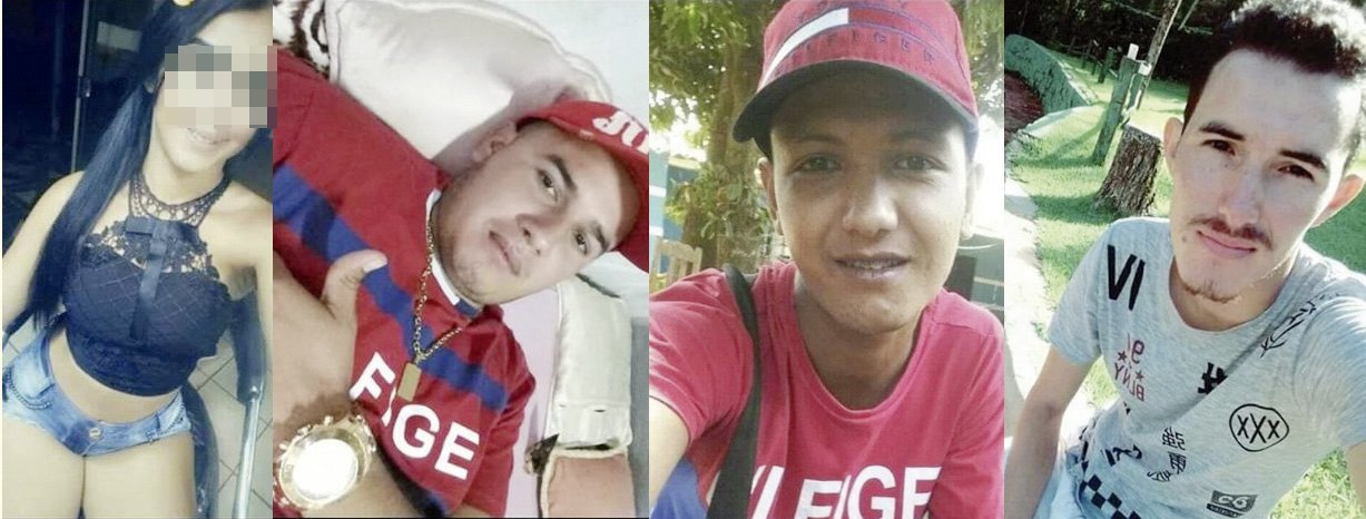 Algunas de las personas que fueron acribilladas por los sicarios.