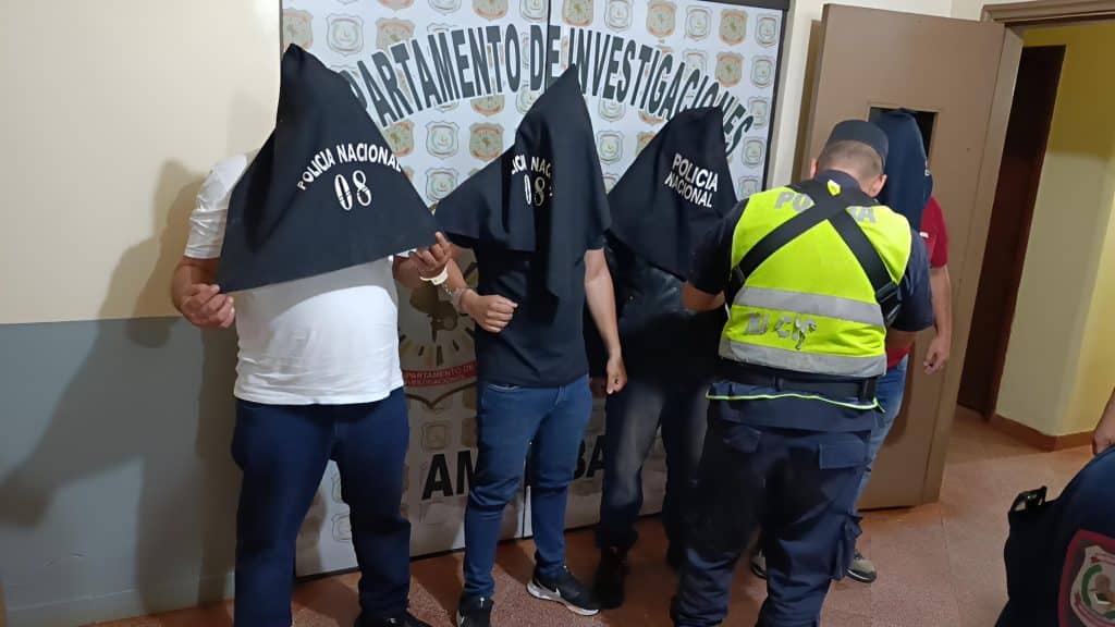 Los detenidos fueron trasladados a la Base de Investigaciones de Amambay.