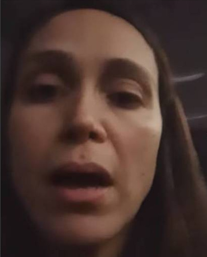 Pabla Thomen y el video en pleno vuelo que compartió en sus redes. (Captura de pantalla)