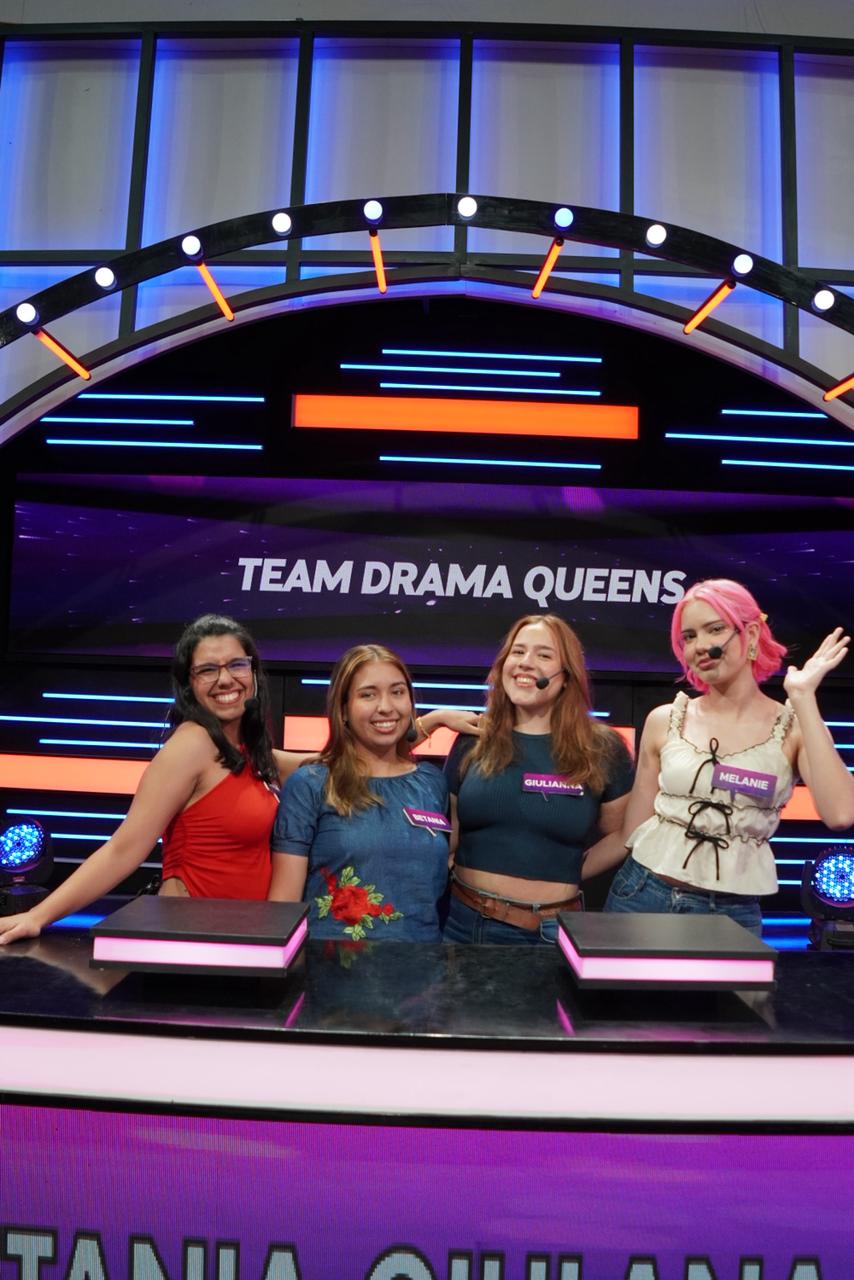 “Team Drama Queens”, conformado por Melanie, Giulianna, Betania y Giulia. Foto: Trece