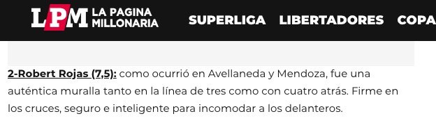 Esta “baja” puntuación dada a Rojas por lapagina millonaria.com fue cuestionada por los hinchas.