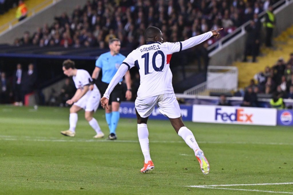 Dembele festejando el empateFoto: PSG