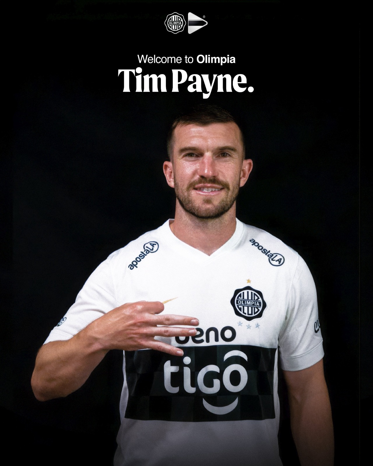 Olimpia anunció la llegada de Tim Payne. Foto: Club Olimpia