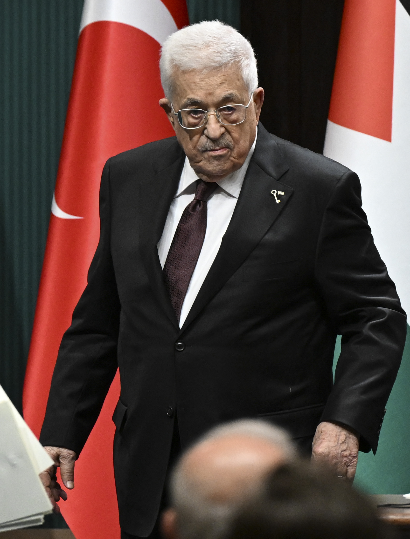 Mahmoud Abbas, presidente palestino, durante un acto en Ankara, Turquía.